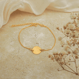 Gravur Armband 925er Silber rundes Plättchen personalisiert