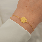 Gravur Armband 925er Silber rundes Plättchen personalisiert