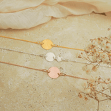 Gravur Armband 925er Silber rundes Plättchen personalisiert