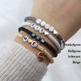 Name Initial Armband Heishi Perlen personalisiert