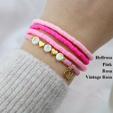 Name Initial Armband Heishi Perlen personalisiert