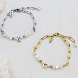 Pearl Initial Armband