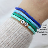 Name Initial Armband Heishi Perlen personalisiert