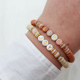 Name Initial Armband Heishi Muschel Perlen personalisiert