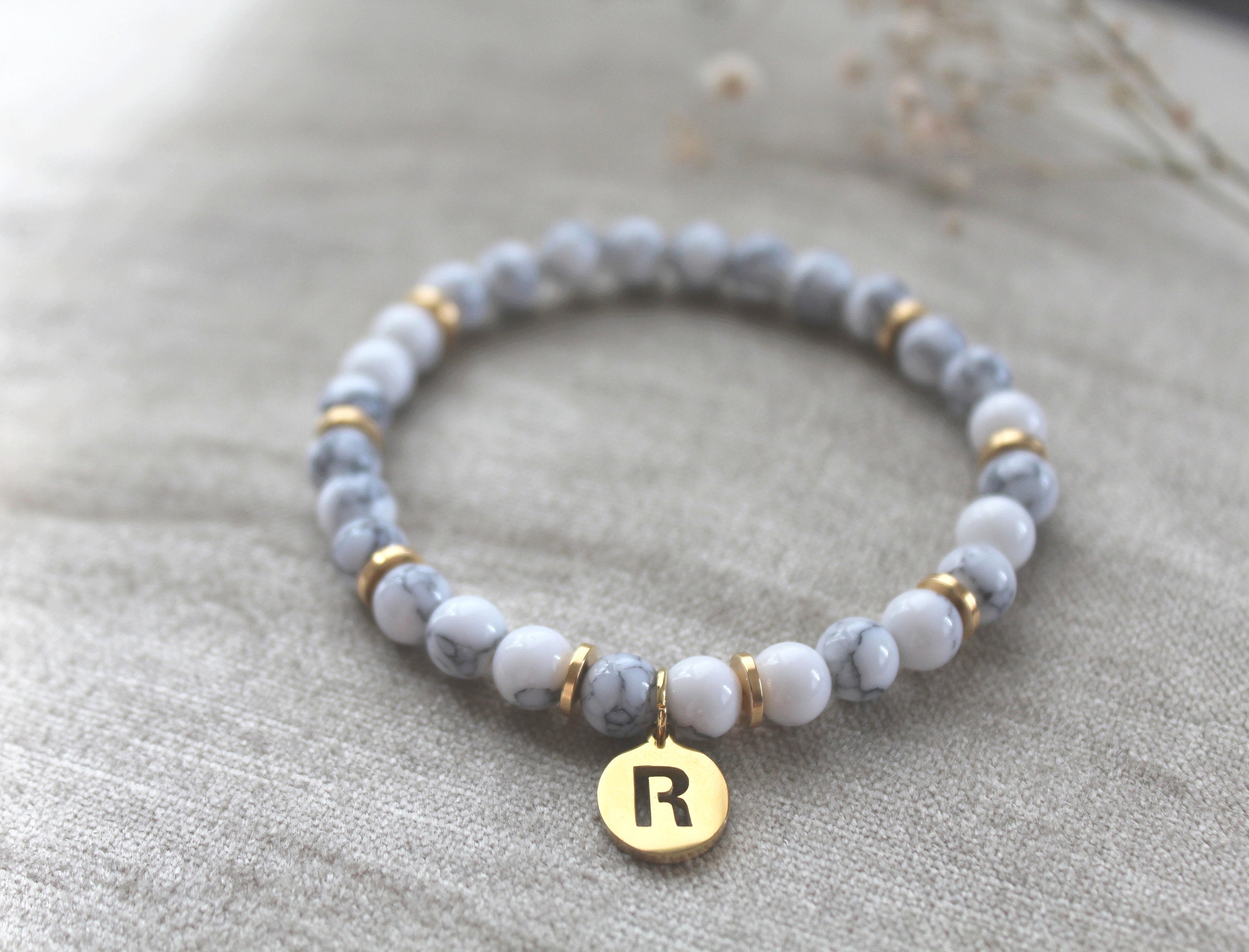 Marble Initial Armband