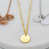 Gravur Kette personalisierbar Edelstahl kleine Anhänger